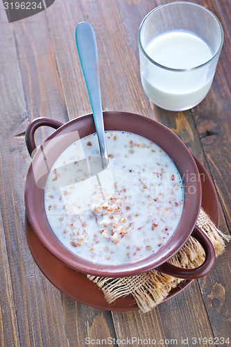 Image of buckwheat with milk