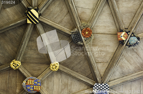 Image of University of Cambridge, ceiling of Trinity college entrance foy