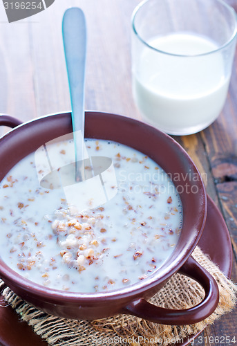Image of buckwheat with milk
