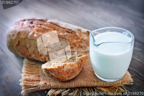 Image of bread with milk