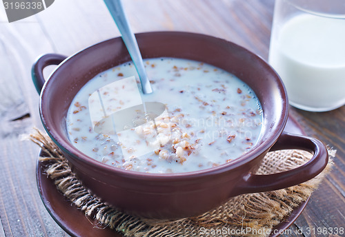 Image of buckwheat with milk