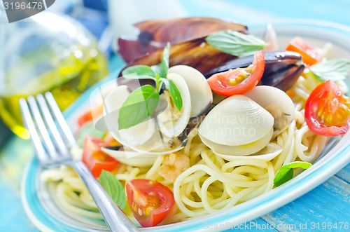 Image of pasta with seafood