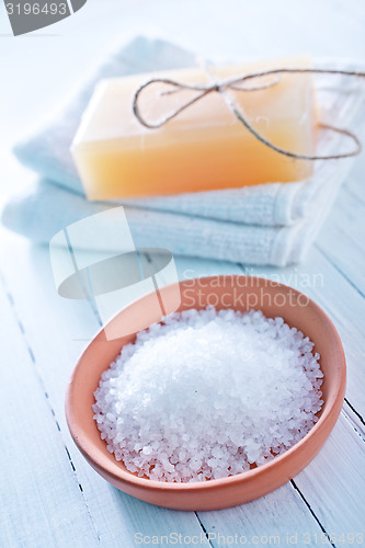 Image of sea salt and soap