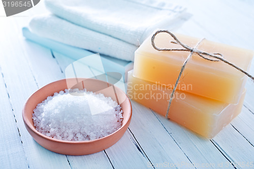 Image of sea salt and soap