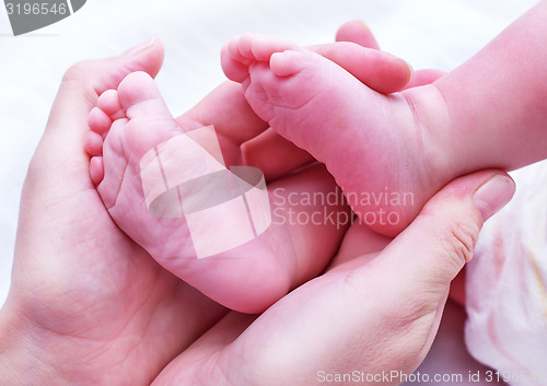 Image of feets of newborn baby