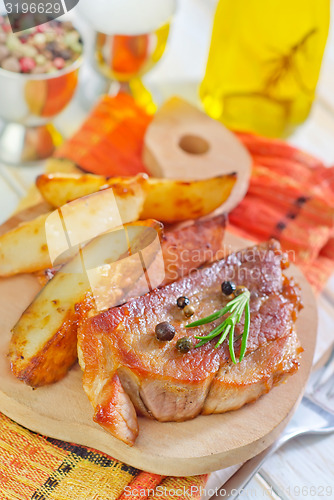 Image of fried meat with potato