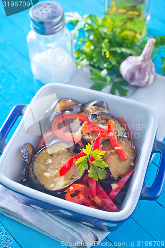 Image of fried eggplant with pepper
