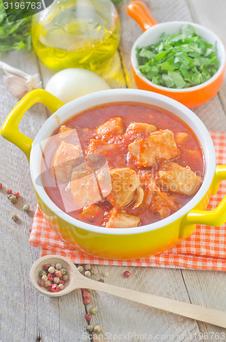 Image of chicken with sauce