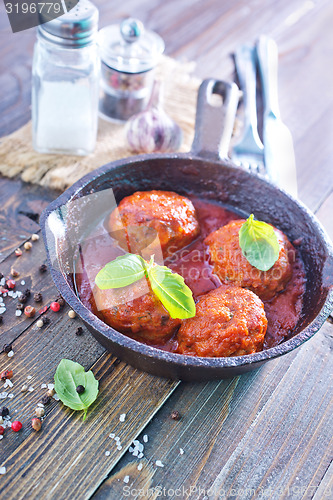 Image of meat balls with sauce