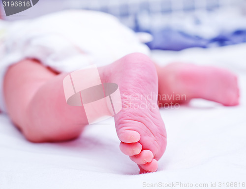 Image of feets of newborn baby