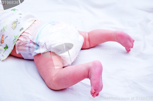 Image of feets of newborn baby