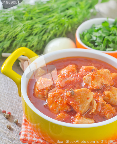 Image of chicken with sauce