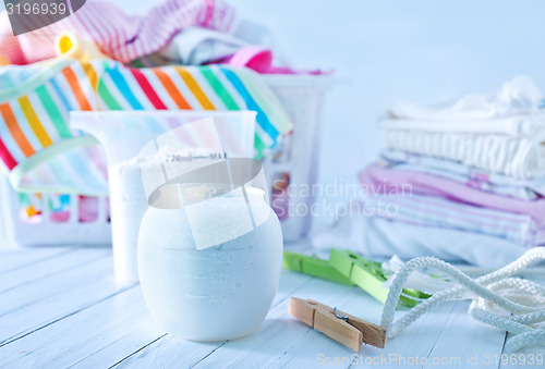 Image of detergent for a laundry washer