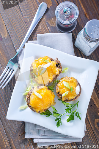 Image of mushrooms with cheese