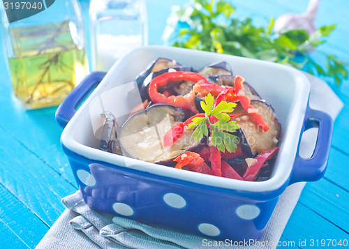 Image of fried eggplant with pepper
