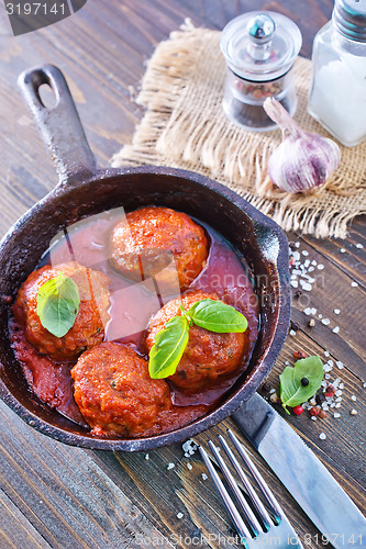 Image of meat balls with sauce