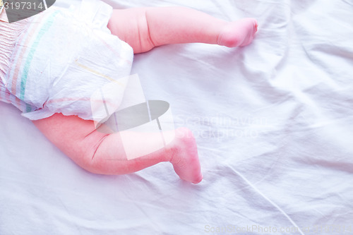 Image of feets of newborn baby