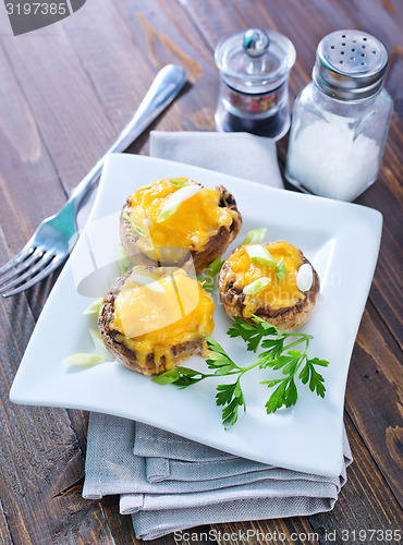 Image of mushrooms with cheese