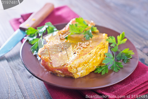 Image of raw meat with marinade