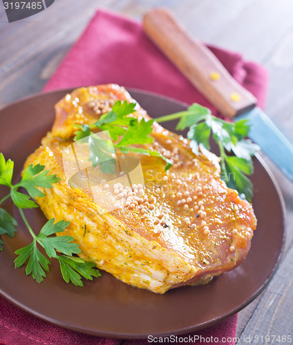 Image of raw meat with marinade