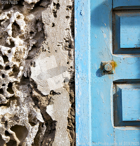 Image of concrete wall  in africa the old wood  facade home and safe padl