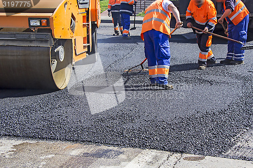 Image of Asphalting city roads