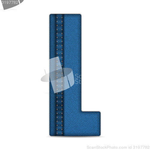 Image of Alphabet Blue Jeans Letter