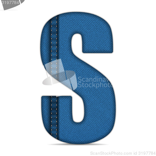 Image of Alphabet Blue Jeans Letter