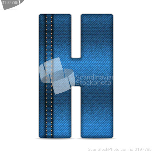 Image of Alphabet Blue Jeans Letter