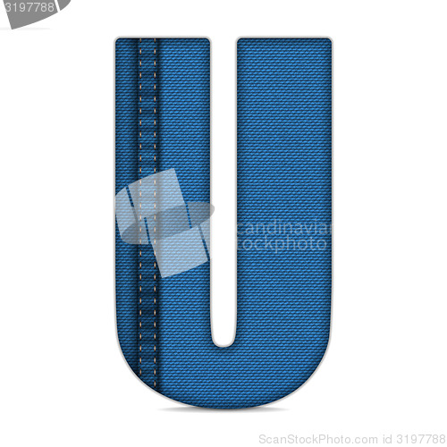 Image of Alphabet Blue Jeans Letter