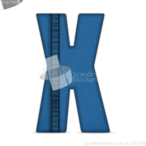 Image of Alphabet Blue Jeans Letter