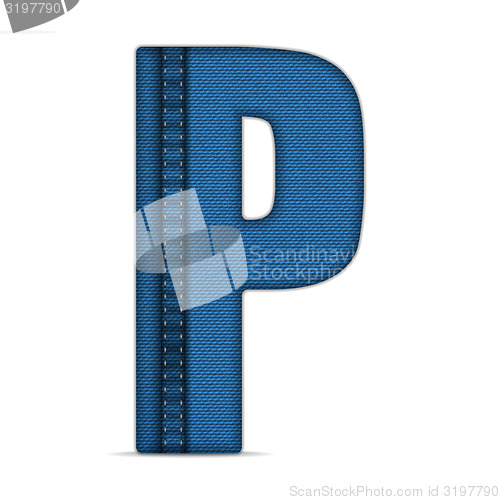 Image of Alphabet Blue Jeans Letter