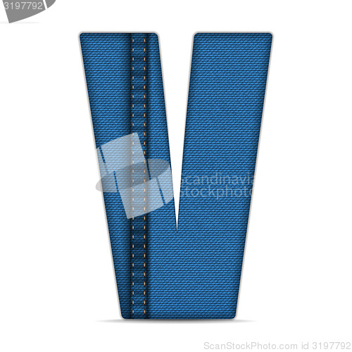 Image of Alphabet Blue Jeans Letter