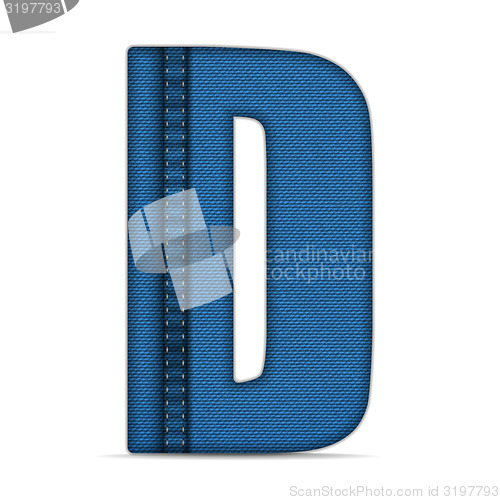Image of Alphabet Blue Jeans Letter