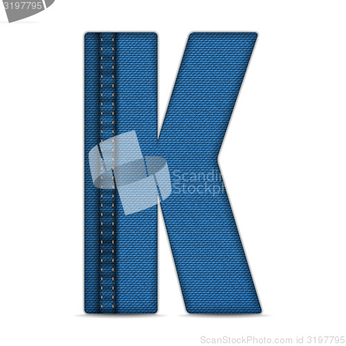 Image of Alphabet Blue Jeans Letter