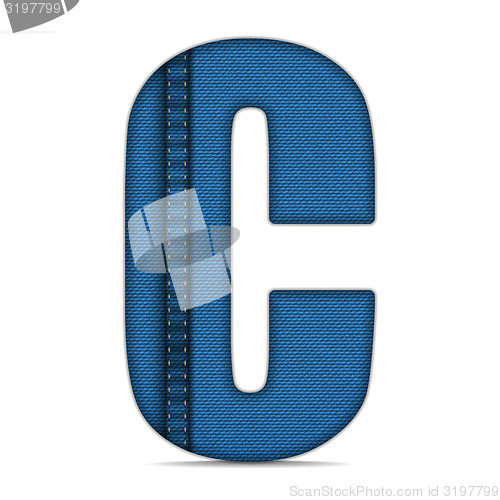 Image of Alphabet Blue Jeans Letter