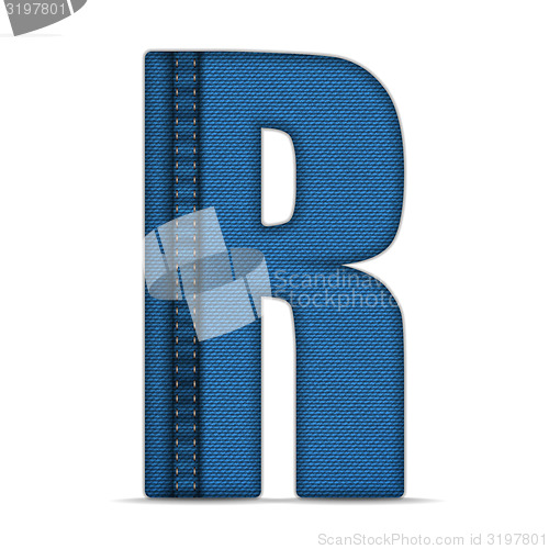 Image of Alphabet Blue Jeans Letter