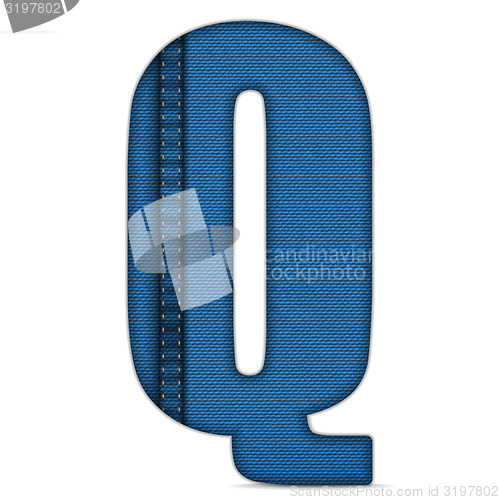 Image of Alphabet Blue Jeans Letter