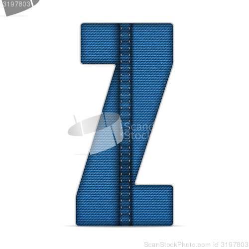 Image of Alphabet Blue Jeans Letter