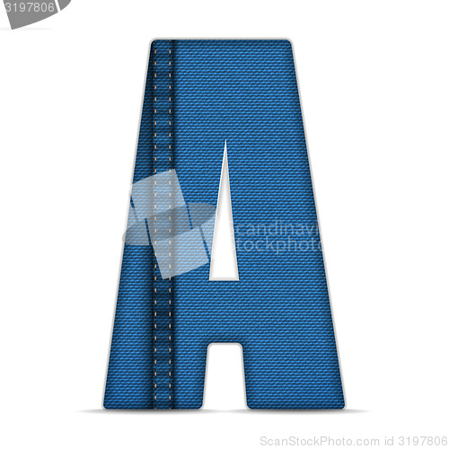 Image of Alphabet Blue Jeans Letter