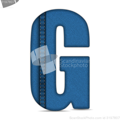 Image of Alphabet Blue Jeans Letter