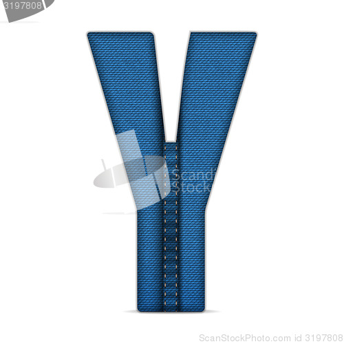 Image of Alphabet Blue Jeans Letter