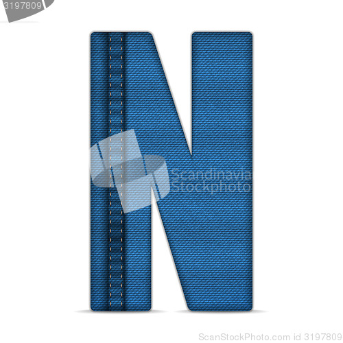 Image of Alphabet Blue Jeans Letter