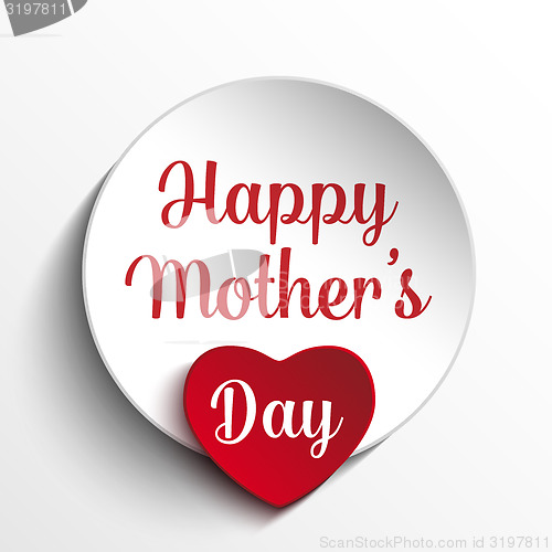 Image of Happy Mother Day Heart Tag Background