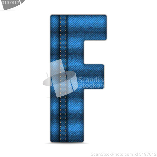 Image of Alphabet Blue Jeans Letter