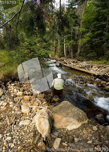 Image of Fisherman in River