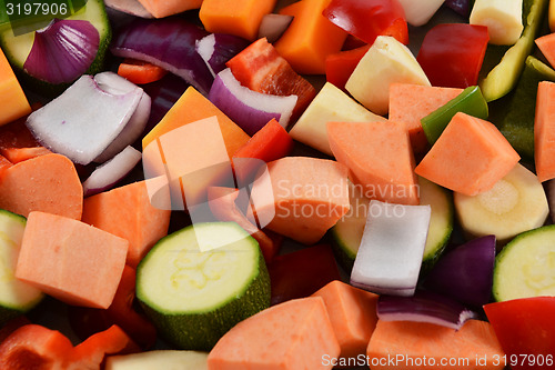 Image of Chopped vegetables background