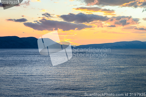 Image of Scenic view of a small island