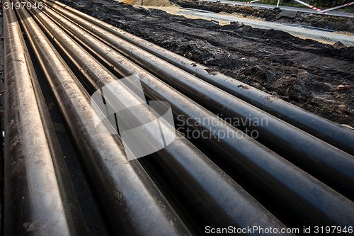 Image of Pipes at construction site