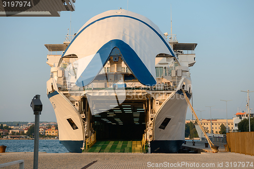 Image of Passenger ferry boat at the dock